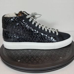 P448 F9 Star Black Reptile embossed Sneakers Women's Size 9US / 39 EU
